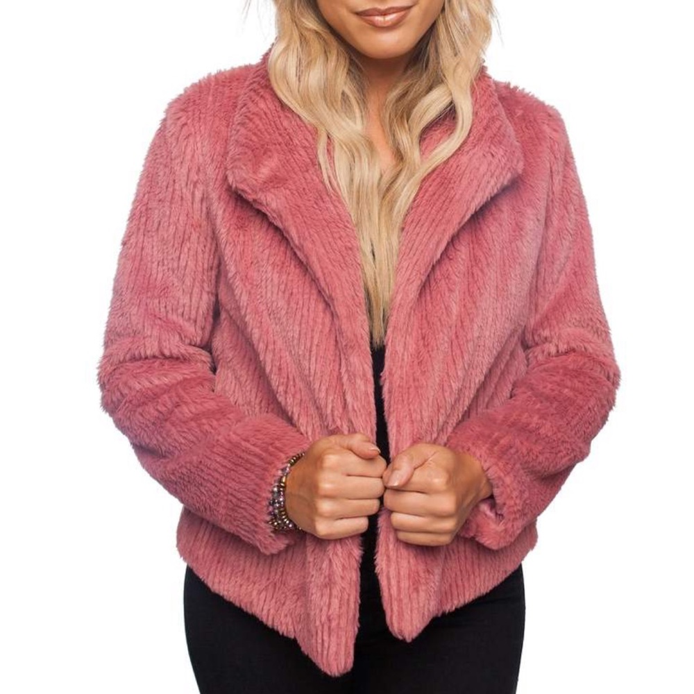Buddy Love Pink Fur Jacket
